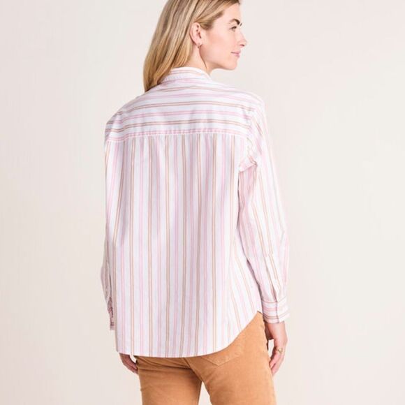 Vineyard Vines XS-XL White Pink Stripes Oversized Poplin Button Down Shirt - Picture 2 of 16
